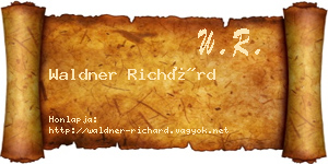 Waldner Richárd névjegykártya